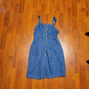 Denim overall dress
